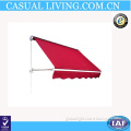 4' Drop Arm Manual Retractable Window Awning - Wine Red